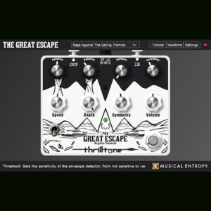 Musical Entropy「The Great Escape」アナログペダルの質感をソフトで再現！スピード加速も減速も演奏次第、エンベロープ搭載ダイナミック・トレモロ｜DTMプラグインセール