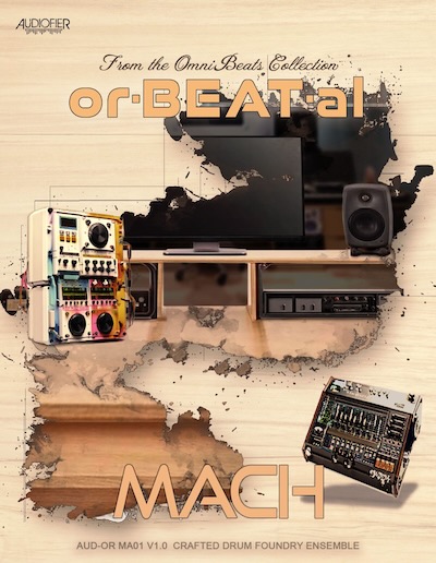 Audiofier「OrBEATal Mach」クラシックな808や909といった名機ドラムマシンを大胆に再構築し、3レイヤー構造と3D空間設計によって映画級の迫力と奥行きを実現するシネマティック・パーカッション音源|DTMプラグインセール