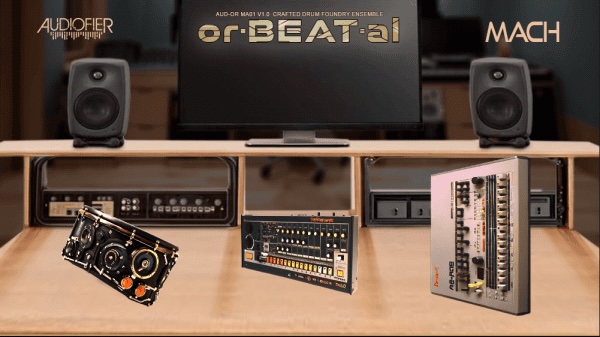 Audiofier「OrBEATal Mach」クラシックな808や909といった名機ドラムマシンを大胆に再構築し、3レイヤー構造と3D空間設計によって映画級の迫力と奥行きを実現するシネマティック・パーカッション音源|DTMプラグインセール