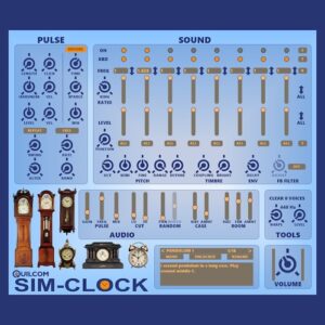Quilcom「SIM-CLOCK」サンプルに頼らずここまで再現！ヴィンテージクロックのチクタク音・ベル・空間の揺らぎを細部まで作り込める、アンティーククロック専用シンセ｜DTMプラグインセール