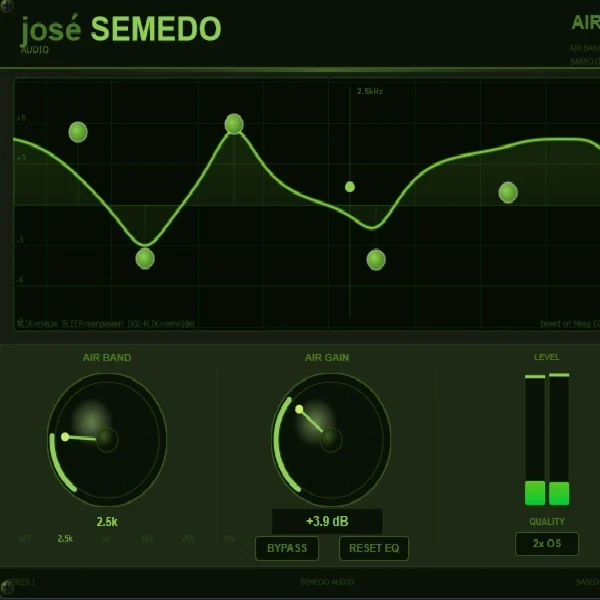 Semedo Audio「AIREQ4 and FreshAIR BUNDEL」こもったミックスに透明感を取り戻す、自然な高域エンハンスと直感操作4バンドEQを組み合わせた実践向けVSTバンドル|DTMプラグインセール