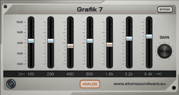 Atom Soundware「GRAFIK 7」7バンド構成のサチュレーションEQで直感的に音を整える新発想プラグイン｜DTMプラグインセール