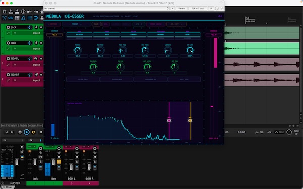 Nebula Audio「NEBULA DEESSER」64bit倍精度DSPで歯擦音を緻密にコントロール！CLAP専用設計で進化した高精度ディエッサー｜DTMプラグインセール