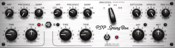 PSP Audioware「PSP SpringBox」トランジェントで“ボイン”と鳴る本格スプリングを再現し、2〜6スプリング切替＋ステレオスプレッド/パン調整でギターからセンド運用まで対応するリバーブ｜DTMプラグインセール