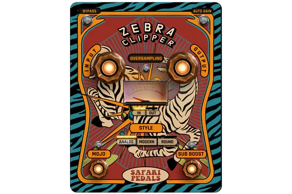 Safari Audio「Zebra Clipper」3種クリップ（Analog/Modern/Round）で“温かさ〜攻めのパンチ”まで作り分け、Sub Boost＆Mojoで低域と倍音を盛れるキャラクター系クリッパー｜DTMプラグインセール