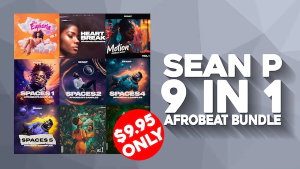 Sean P「9 Packs In 1 Afrobeats Bundle」メロディループ・ドラムパターン・ソングスターターを収録！Afrobeats・Amapiano・Afro-Fusion・Afro-Pop・Dancehallに対応した高品質サンプル集｜DTMプラグインセール