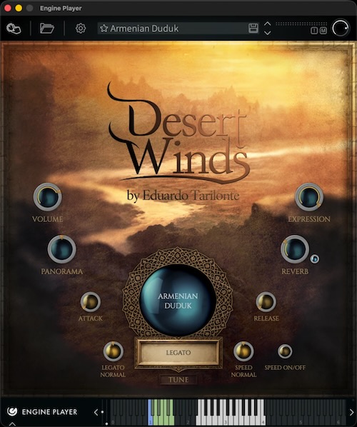 Engine Audio「Desert Winds」オリエントの風景と情感をリアルに描き出す！アルメニアン・ドゥドゥク、ペルシアン・ネイ、ターキッシュ・ネイ、ズルナの4種を収録し、2,000超の高品質サンプルと最大6種のTrue Legatoで滑らかな旋律表現を実現する本格派ウインド音源｜DTMプラグインセール