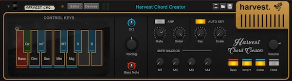 deeplink audio「Harvest Chord Creator」Reason 13で直感的にコード生成とアルペジオ作成ができるコンビネーター音源｜DTMプラグインセール