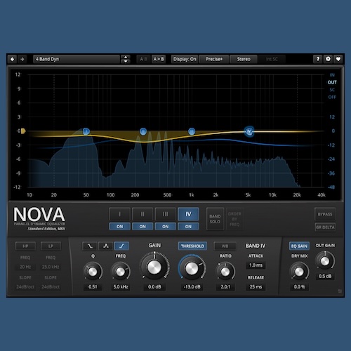 Tokyo Dawn Labs「TDR Nova」ドラム・ボーカル・マスターに最適！1つでEQ・コンプレッサー・マルチバンド処理を実現する高機能プラグイン｜DTMプラグインセール