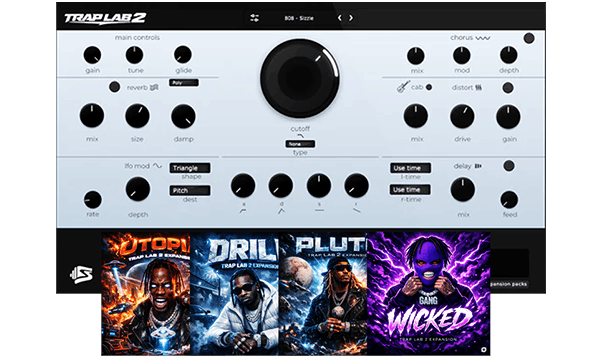 Studio Trap Sounds「Trap Lab 2 + Expansions」1,000以上のサウンドと10種類の拡張パックを収録した現代トラップ制作の決定版！808、ベル、ブラス、パッドを網羅し、初心者からプロまで対応するトラップ特化型音源｜DTMプラグインセール