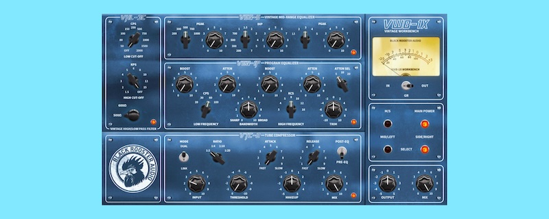 Black Rooster Audio「VWB-1X」4基のヴィンテージ回路モデリングを統合!EQ・フィルター・チューブコンプを一画面で完結させる次世代チャンネルストリップ|DTMプラグインセール