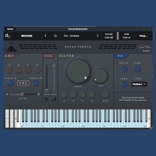 Venus Theory「auras:tephra」Genki Katlaに着想を得た独創的な音色を収録！火山のように揺らぐサウンドを収録した無料音源｜DTMプラグインセール
