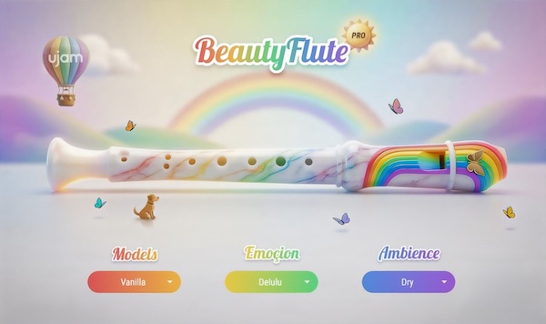 UJAM「BEAUTYFLUTE Pro」美しいリコーダー音色を再現する無料バーチャルインストゥルメント|DTMプラグインセール