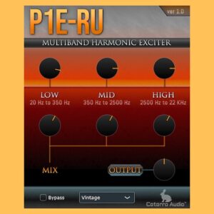 Cotorro Audio「P1E-RU Multiband Harmonic Exciter」3バンド独立サチュレーションでボーカル、ギター、EDMトラックに存在感と厚みをプラスする、マルチバンド・エキサイター｜DTMプラグインセール