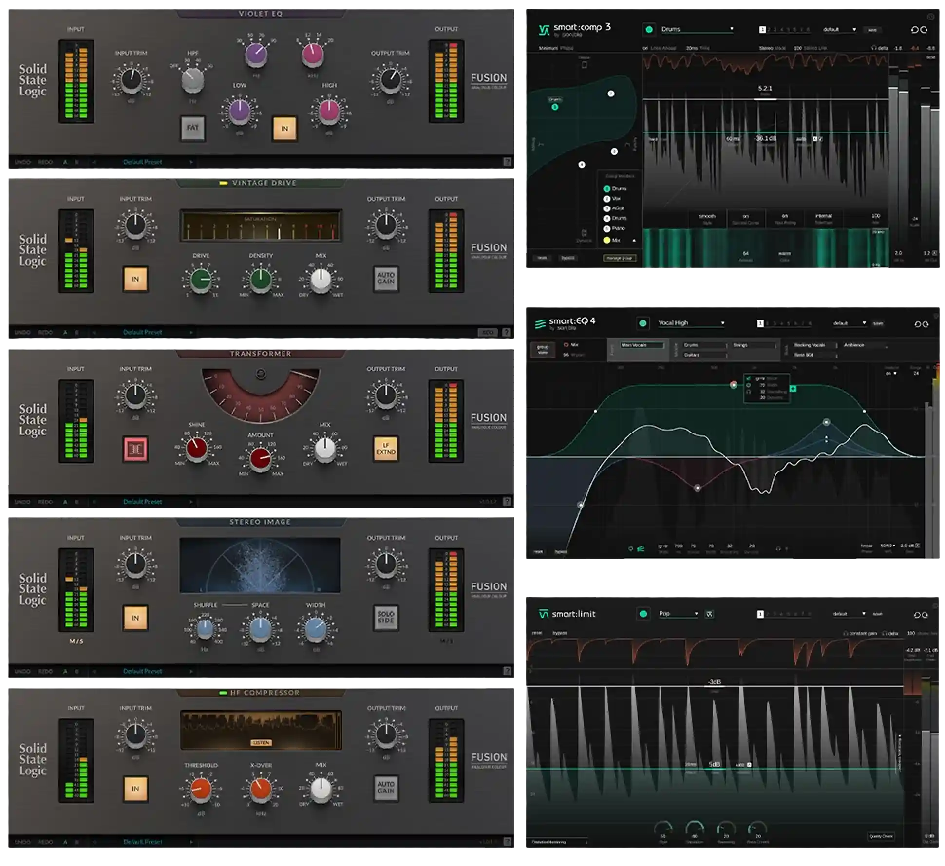 SSL x sonible「Synergy Bundle」アナログ機材の質感を再現するFusion系プラグインとAIミキシングツールを一括導入できる実践型バンドル｜DTMプラグインセール