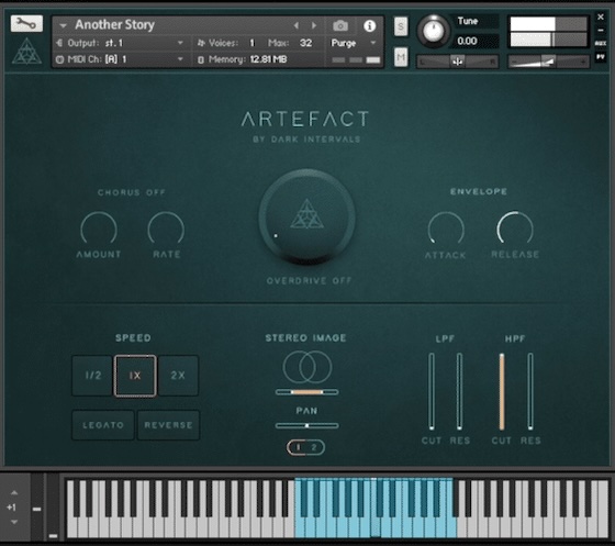 Dark Intervals「ARTEFACT」幻想的な空間を描くアンビエント音源!有機的なパッドとテクスチャで映像音楽を彩るKontaktライブラリ|DTMプラグインセール