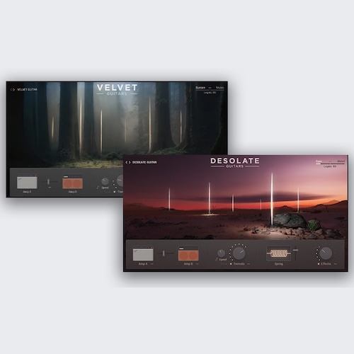 e-instruments「Desolate & Velvet Guitars Bundle」ヴィンテージアンプと実機スプリングリバーブを再現！シネマティックな情緒とアンビエントな空気感を描き出す表現力豊かなギター音源｜DTMプラグインセール