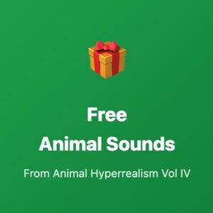 A Sound Effect「Free Animal Sounds」映像制作・ゲーム開発に最適！リアルで臨場感あふれる動物サウンド｜DTMプラグインセール