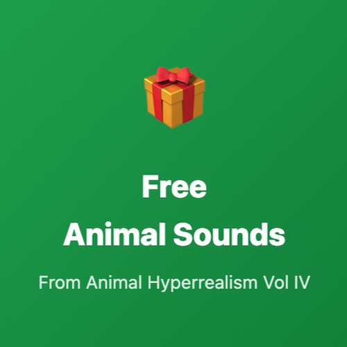 A Sound Effect「Free Animal Sounds」映像制作・ゲーム開発に最適！リアルで臨場感あふれる動物サウンド｜DTMプラグインセール