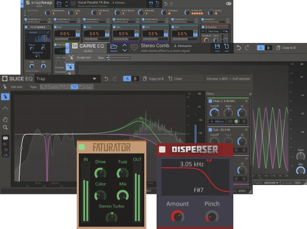 Kilohearts「Kilohearts Ecosystem Access Bundle」ミックスからサウンドデザインまで対応!モジュラー型エフェクトと高精度ツールで実現する次世代サウンドデザイン|DTMプラグインセール
