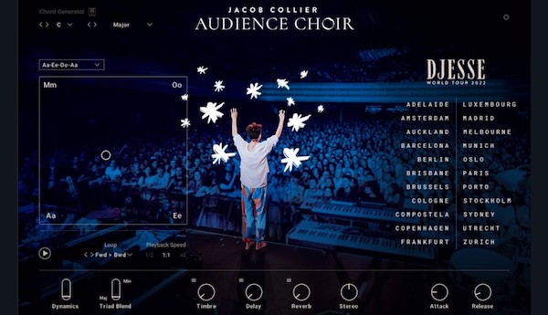 Native Instruments「Jacob Collier Audience Choir」世界中の観客の歌声を収録した、壮大なハーモニーを生み出す革新的コーラル音源｜DTMプラグインセール