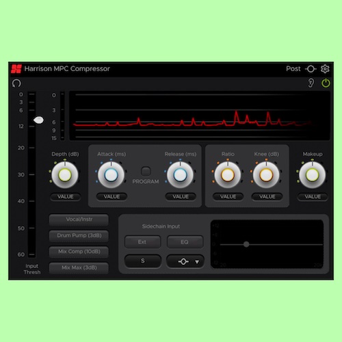 Harrison「MPC Compressor」革新的なProgramモードとサイドチェーンEQを備えた、プロフェッショナル仕様のコンソール・コンプレッサー｜DTMプラグインセール