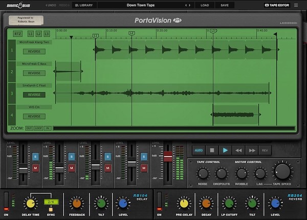 Robotic Bean「Portatron」カセットテープの温かみをDAWで再現！4トラック・テープループで実現する本格ローファイサウンド｜DTMプラグインセール