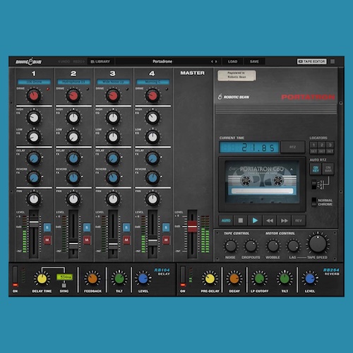 Robotic Bean「Portatron」カセットテープの温かみをDAWで再現！4トラック・テープループで実現する本格ローファイサウンド｜DTMプラグインセール