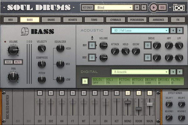 UVI「Soul Drums」1960〜70年代のソウルとモータウンサウンドを現代に蘇らせるヴィンテージ＆モダンドラム音源｜DTMプラグインセール