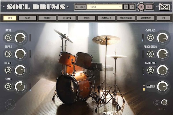 UVI「Soul Drums」1960〜70年代のソウルとモータウンサウンドを現代に蘇らせるヴィンテージ＆モダンドラム音源｜DTMプラグインセール