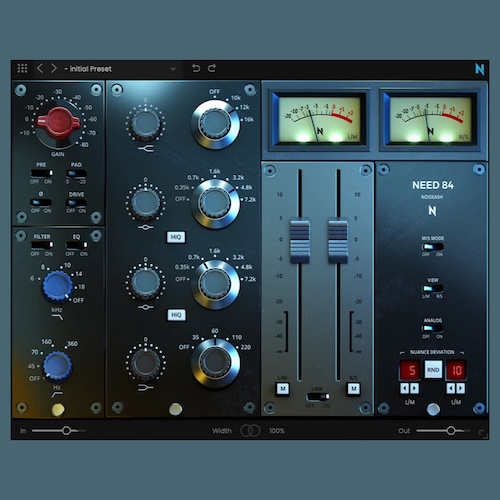NoiseAsh「NEED 84 Console EQ」アナログ・ブリティッシュClass-Aコンソールの質感をDAWで再現！4バンドEQ＋プリアンプ＋M/S処理を搭載した、ビンテージ系コンソールEQ｜DTMプラグインセール