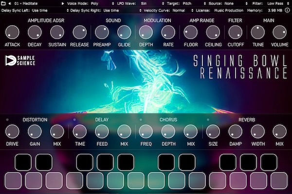 SampleScience「Singing Bowl Renaissance」傷んだシンギングボウル録音を最先端の修復技術でよみがえらせた、瞑想音楽とアンビエント制作に最適なバーチャル音源|DTMプラグインセール