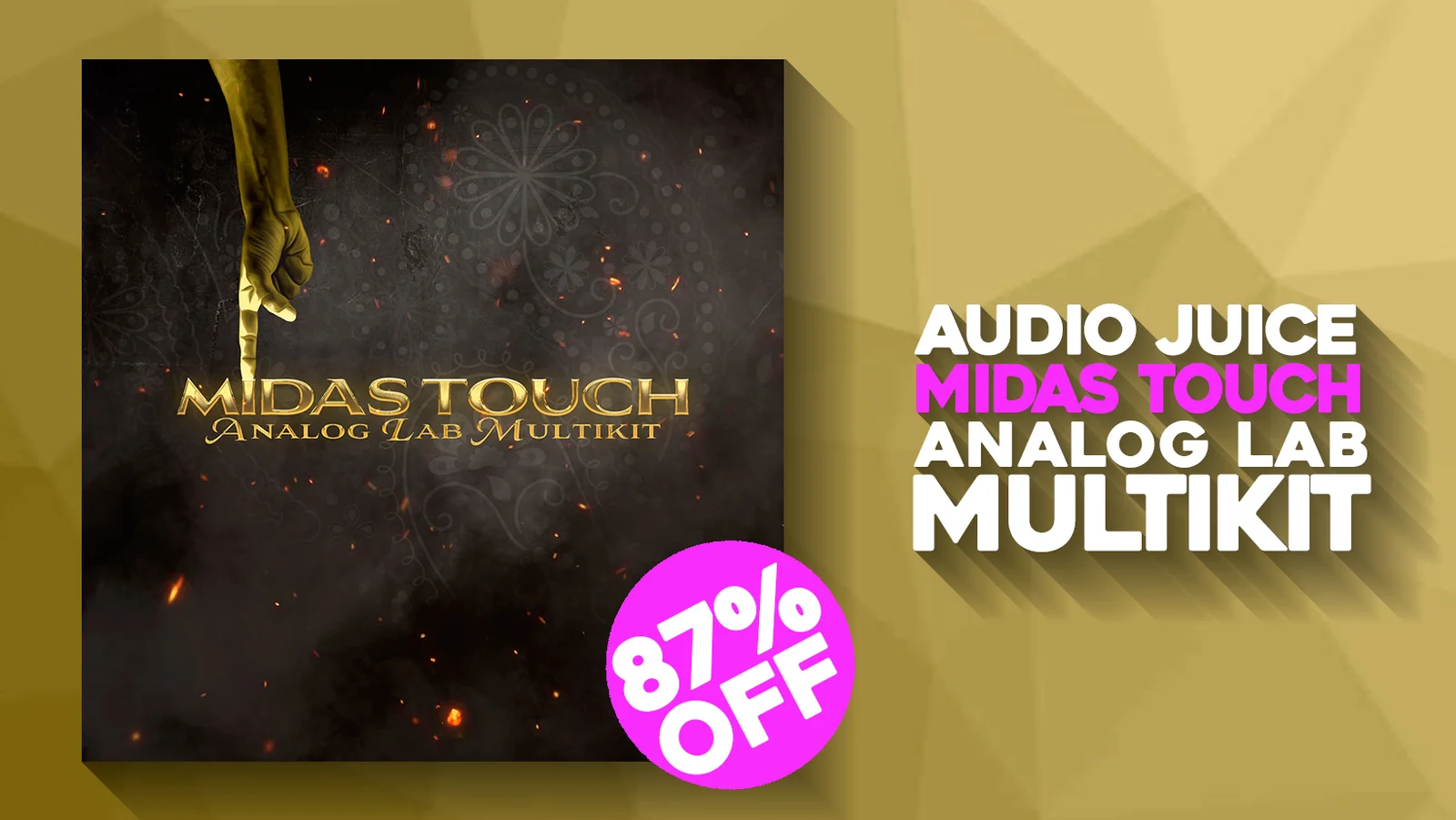 AUDIO JUICE「Midas Touch Analog Lab Multikit」メロディ制作からビート完成まで一気に完結！2種のAnalog LabバンクとMIDI・ドラムを網羅した制作効率特化型マルチキット｜DTMプラグインセール