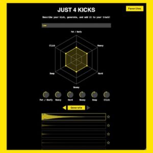 Just 4 Noise「Just 4 Kicks」サンプル探しに何時間も費やす時代は終わり！DAW内で理想のキックを数秒で生成できるワンショット型プラグイン｜DTMプラグインセール