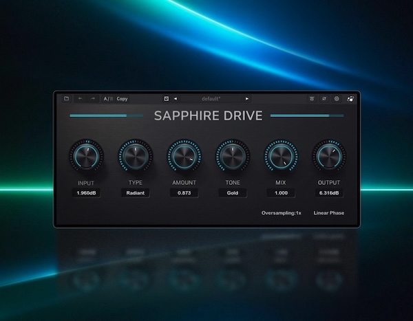 Three-Body Technology「Sapphire Drive」透明感と豊かな倍音を両立し、あらゆるトラックに瞬時の温かみと存在感を加えるサチュレーション・プラグイン｜DTMプラグインセール