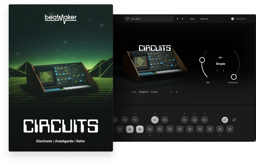 Ujam「Circuits」70年代のアナログ・ドラムマシンの温かみとグルーヴを現代制作に取り入れるレトロ志向ビートメイカー音源｜DTMプラグインセール