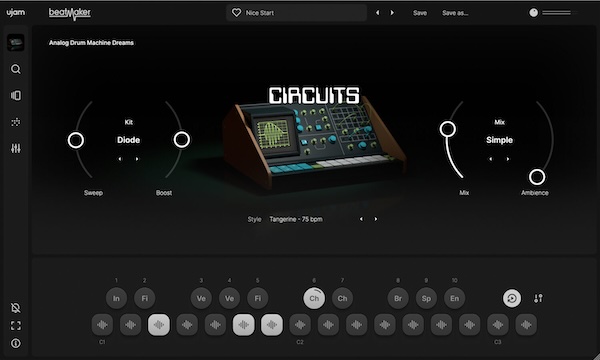 Ujam「Circuits」70年代のアナログ・ドラムマシンの温かみとグルーヴを現代制作に取り入れるレトロ志向ビートメイカー音源｜DTMプラグインセール