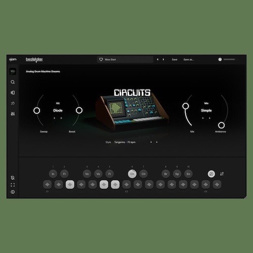 Ujam「Circuits」70年代のアナログ・ドラムマシンの温かみとグルーヴを現代制作に取り入れるレトロ志向ビートメイカー音源｜DTMプラグインセール