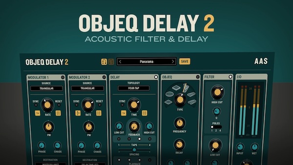 Applied Acoustics Systems「Objeq Delay 2」モジュレーション、ピッチトラッキング、音響共鳴を融合!アコースティック共鳴フィルターとデュアルモジュレーターで有機的な動きを生み出す次世代ディレイ・エフェクト|DTMプラグインセール