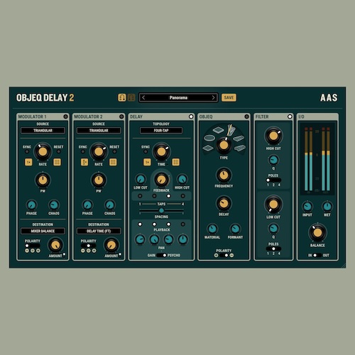 Applied Acoustics Systems「Objeq Delay 2」モジュレーション、ピッチトラッキング、音響共鳴を融合！アコースティック共鳴フィルターとデュアルモジュレーターで有機的な動きを生み出す次世代ディレイ・エフェクト｜DTMプラグインセール