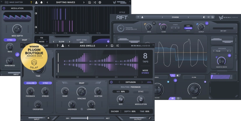Minimal Audio「Mutation FX Bundle」革新的ディレイ、先進的ディストーション、独創的な周波数変調を駆使して音作りの可能性を広げる高機能エフェクトバンドル｜DTMプラグインセール