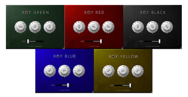 XOY Production「XOY Color Series」5色それぞれに明確な役割を持たせたキャラクター重視のギタードライブプラグイン｜DTMプラグインセール
