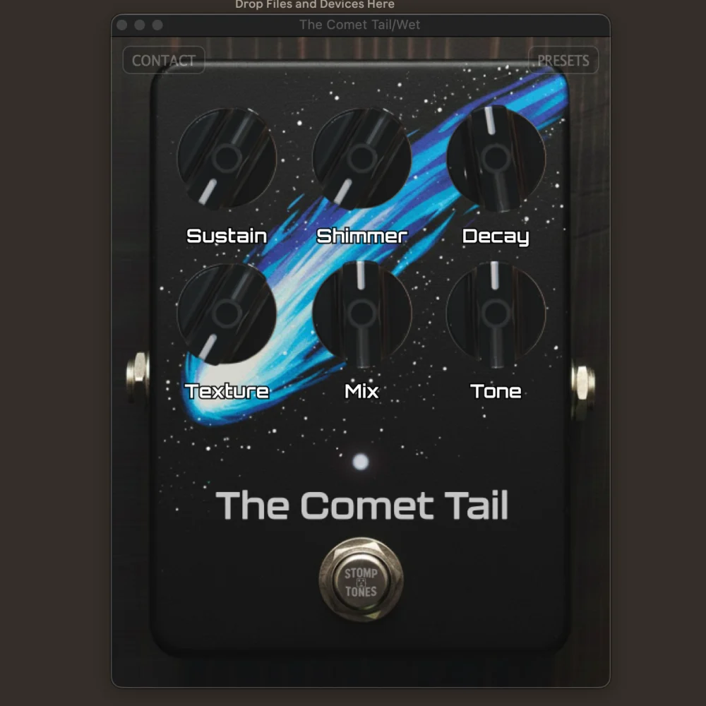 StompTones「The Comet Tail Sustain Reverb」シンプルな音を幻想的なアンビエントサウンドへ変貌させるリバーブプラグイン｜DTMプラグインセール