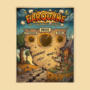 Katistix Studios「EARQUAKE V2」3つのノブだけでサウンドを大胆に変貌させる！直感操作と圧倒的な破壊力を兼ね備えたオーバードライブ｜DTMプラグインセール