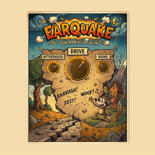 Katistix Studios「EARQUAKE V2」3つのノブだけでサウンドを大胆に変貌させる！直感操作と圧倒的な破壊力を兼ね備えたオーバードライブ｜DTMプラグインセール