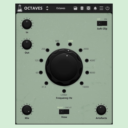 AudioThing「Octaves」音を分解し再構築！オクターブ分割によるスペクトル操作で独創的な音響表現を実現するバンドパスフィルター｜DTMプラグインセール
