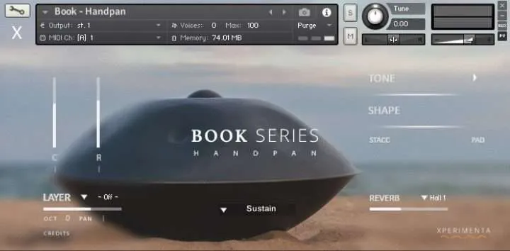 XPERIMENTA「Book Series – Handpan」神秘的で表現力豊かなサウンドを手軽に実現！映像音楽やアンビエント制作に最適なハンドパン音源｜DTMプラグインセール