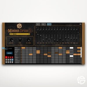 Audio Blast「MininnDrum2」内蔵ステップシーケンサーと128種プリセットで広がる無限のリズム制作！Linnドラムの伝説的サウンドを現代のDAWで再現できるヴィンテージ系ドラムマシン｜DTMプラグインセール