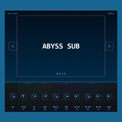 MG9 Audio「Nebula」水の揺らぎと透明感をそのまま音に！20種のオリジナルウェーブテーブルと140超プリセットを搭載したVST3専用シンセ｜DTMプラグインセール