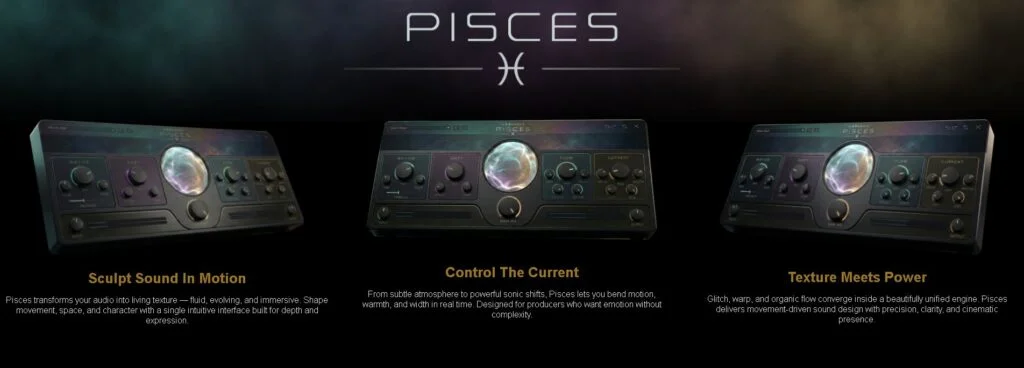 Moonwave Fx「Pisces – Liquid Glitch Warper」音を“動かす”という新発想！時間・質感・倍音を自在に操るモーション系マルチエフェクト｜DTMプラグインセール